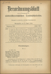 Verordnungsblatt für den Dienstbereich des niederösterreichischen Landesschulrates 19200415 Seite: 1