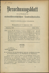 Verordnungsblatt für den Dienstbereich des niederösterreichischen Landesschulrates