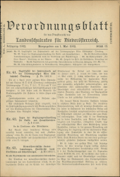 Verordnungsblatt für den Dienstbereich des niederösterreichischen Landesschulrates