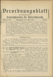 Verordnungsblatt für den Dienstbereich des niederösterreichischen Landesschulrates