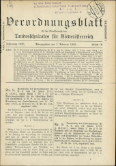 Verordnungsblatt für den Dienstbereich des niederösterreichischen Landesschulrates