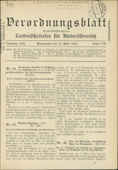 Verordnungsblatt für den Dienstbereich des niederösterreichischen Landesschulrates