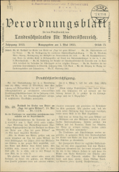 Verordnungsblatt für den Dienstbereich des niederösterreichischen Landesschulrates