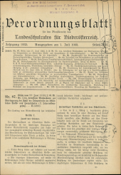 Verordnungsblatt für den Dienstbereich des niederösterreichischen Landesschulrates 19330701 Seite: 1