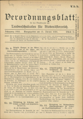 Verordnungsblatt für den Dienstbereich des niederösterreichischen Landesschulrates