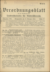 Verordnungsblatt für den Dienstbereich des niederösterreichischen Landesschulrates