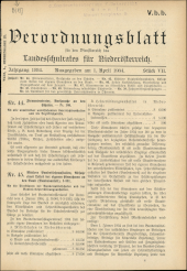 Verordnungsblatt für den Dienstbereich des niederösterreichischen Landesschulrates