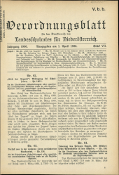 Verordnungsblatt für den Dienstbereich des niederösterreichischen Landesschulrates