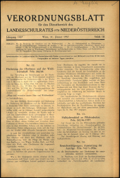 Verordnungsblatt für den Dienstbereich des niederösterreichischen Landesschulrates