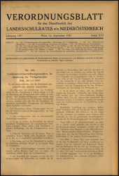 Verordnungsblatt für den Dienstbereich des niederösterreichischen Landesschulrates