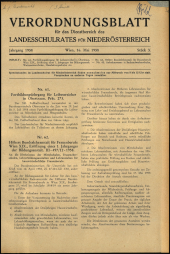 Verordnungsblatt für den Dienstbereich des niederösterreichischen Landesschulrates 19580516 Seite: 1