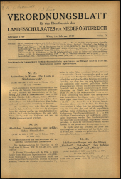 Verordnungsblatt für den Dienstbereich des niederösterreichischen Landesschulrates 19590216 Seite: 1