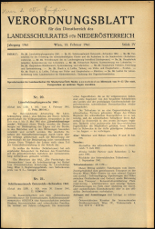 Verordnungsblatt für den Dienstbereich des niederösterreichischen Landesschulrates 19610215 Seite: 1