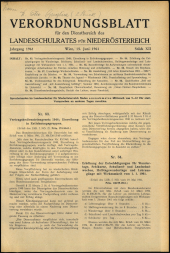 Verordnungsblatt für den Dienstbereich des niederösterreichischen Landesschulrates 19610615 Seite: 1