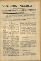 Verordnungsblatt für den Dienstbereich des niederösterreichischen Landesschulrates