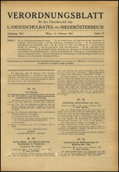 Verordnungsblatt für den Dienstbereich des niederösterreichischen Landesschulrates