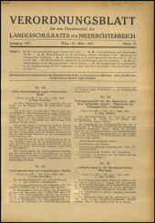 Verordnungsblatt für den Dienstbereich des niederösterreichischen Landesschulrates 19630315 Seite: 1