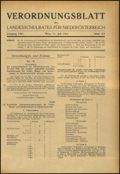 Verordnungsblatt für den Dienstbereich des niederösterreichischen Landesschulrates