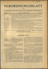 Verordnungsblatt für den Dienstbereich des niederösterreichischen Landesschulrates 19640131 Seite: 1