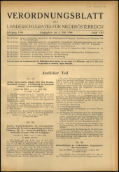 Verordnungsblatt für den Dienstbereich des niederösterreichischen Landesschulrates 19640505 Seite: 1