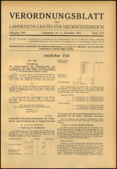 Verordnungsblatt für den Dienstbereich des niederösterreichischen Landesschulrates 19641210 Seite: 1