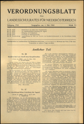 Verordnungsblatt für den Dienstbereich des niederösterreichischen Landesschulrates 19650503 Seite: 1