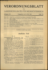 Verordnungsblatt für den Dienstbereich des niederösterreichischen Landesschulrates 19650526 Seite: 1