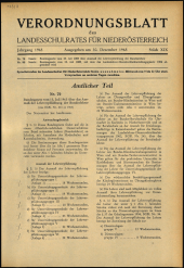 Verordnungsblatt für den Dienstbereich des niederösterreichischen Landesschulrates 19651230 Seite: 1