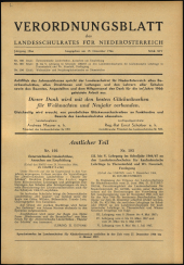 Verordnungsblatt für den Dienstbereich des niederösterreichischen Landesschulrates