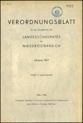 Verordnungsblatt für den Dienstbereich des niederösterreichischen Landesschulrates 1967bl01 Seite: 1