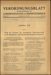 Verordnungsblatt für den Dienstbereich des niederösterreichischen Landesschulrates