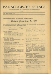 Verordnungsblatt für den Dienstbereich des niederösterreichischen Landesschulrates 1970bl03 Seite: 21