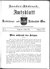 Sonder-Abdruck Amtsblatt Wien