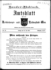 Sonder-Abdruck Amtsblatt Wien