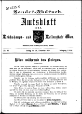 Sonder-Abdruck Amtsblatt Wien 19151126 Seite: 1