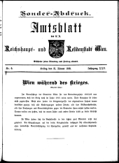 Sonder-Abdruck Amtsblatt Wien