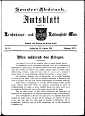 Sonder-Abdruck Amtsblatt Wien 19160225 Seite: 1