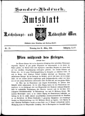 Sonder-Abdruck Amtsblatt Wien