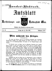 Sonder-Abdruck Amtsblatt Wien 19160512 Seite: 1