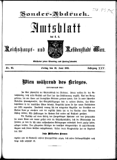 Sonder-Abdruck Amtsblatt Wien