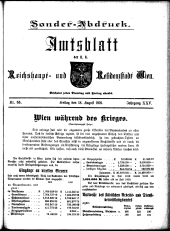 Sonder-Abdruck Amtsblatt Wien