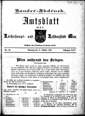 Sonder-Abdruck Amtsblatt Wien 19161017 Seite: 1