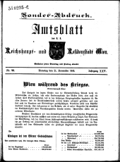 Sonder-Abdruck Amtsblatt Wien 19161121 Seite: 1