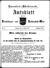 Sonder-Abdruck Amtsblatt Wien 19170206 Seite: 1