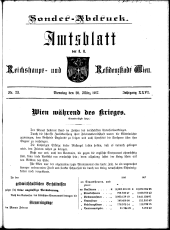 Sonder-Abdruck Amtsblatt Wien