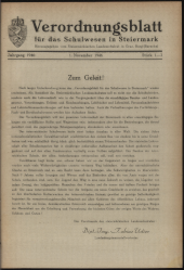 Verordnungsblatt für das Schulwesen in Steiermark 19461101 Seite: 1