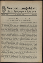 Verordnungsblatt für das Schulwesen in Steiermark 19461215 Seite: 1