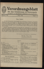 Verordnungsblatt für das Schulwesen in Steiermark 19480301 Seite: 1