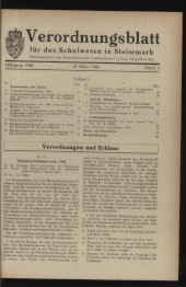 Verordnungsblatt für das Schulwesen in Steiermark 19480315 Seite: 1