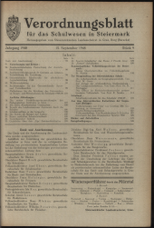 Verordnungsblatt für das Schulwesen in Steiermark 19480915 Seite: 1